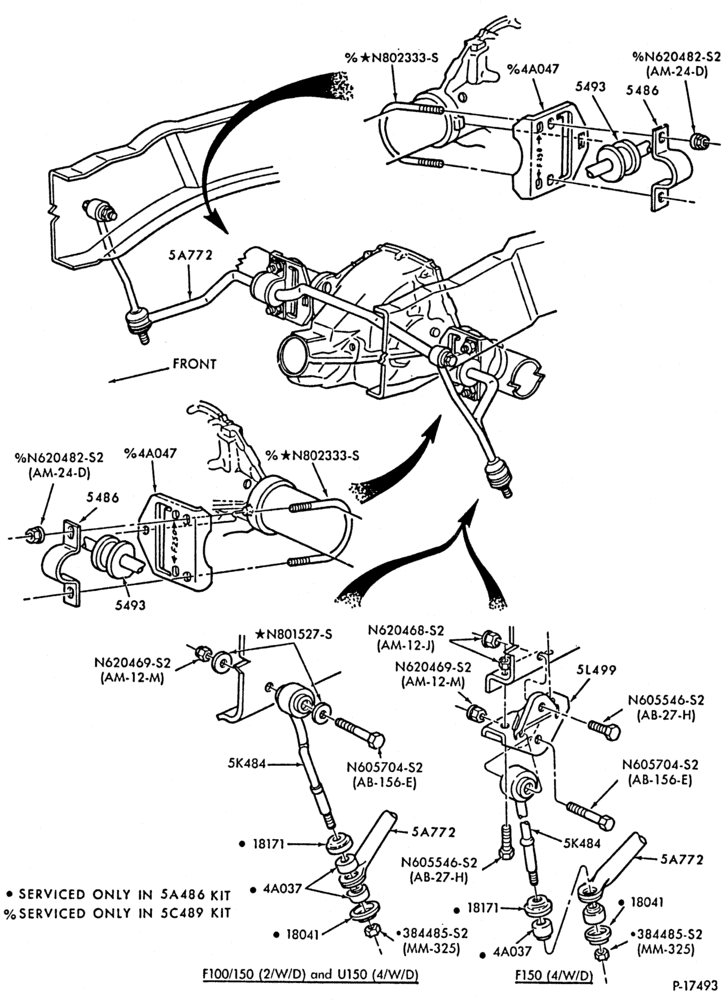 REAR SUSPENSION-REAR SUSPENSION- stabilizer bar-F100/150