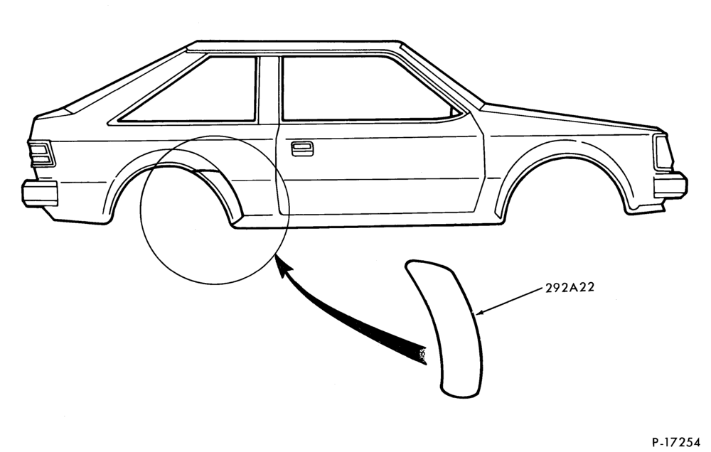 290.1 - BODY FRONT-Stone shield - quarter panel
