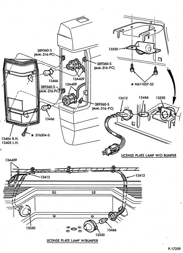 LAMPS-Rear lamp, backup lamp and license plate lamp-R