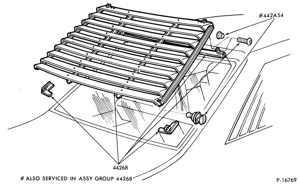 430 - LIFT/TAILGATE, LUGGAGE & BACK WINDOW-Louver kit - back window