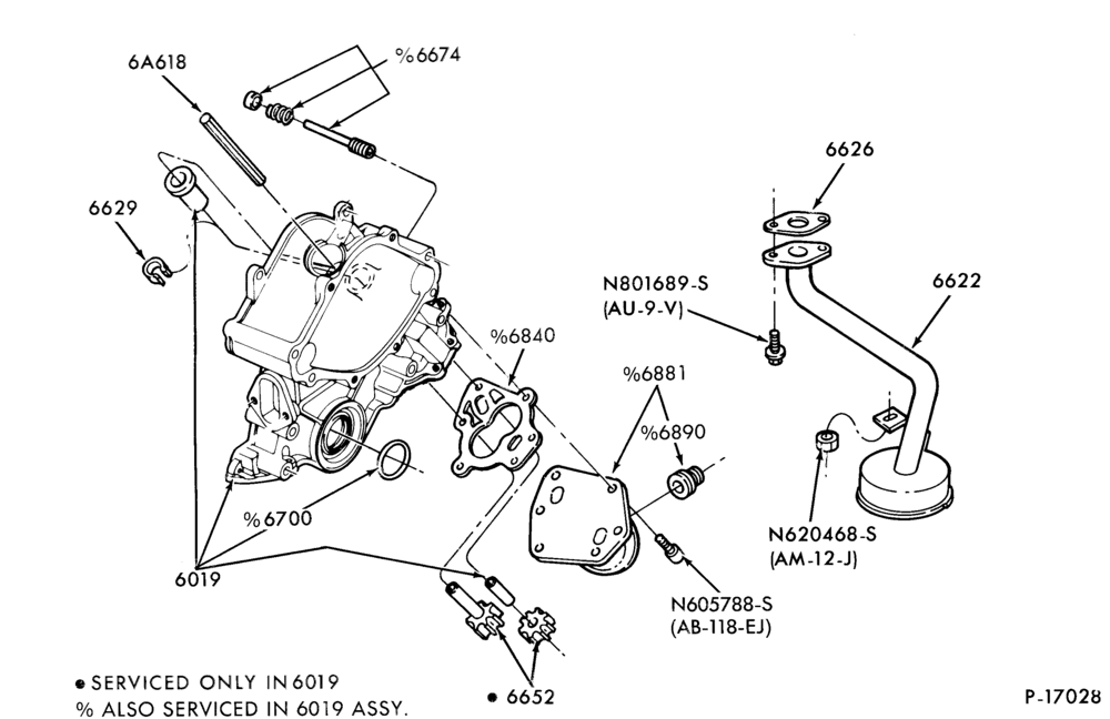 66 - 6 CYL. 3.8L (230 C.I.D.)-Oil pump