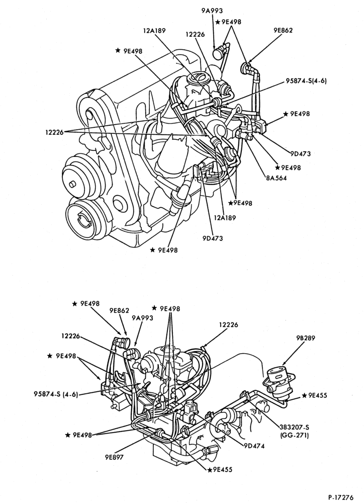 94.1 - 4 CYL. 2.0L (122 C.I.D.) AND 2.3L (140 C.I.D.)-GAS-W/O-R-vac. sys.-w/o M.C.U.-w/alt.