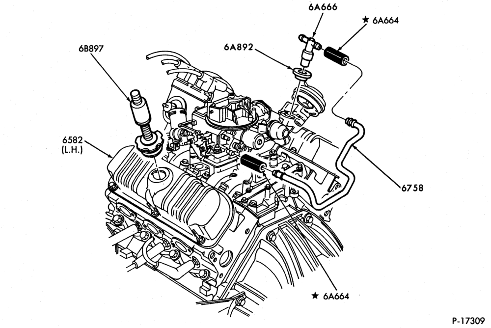 66.1 - 6 CYL. 3.8L (230 C.I.D.)-Crankcase ventilation system