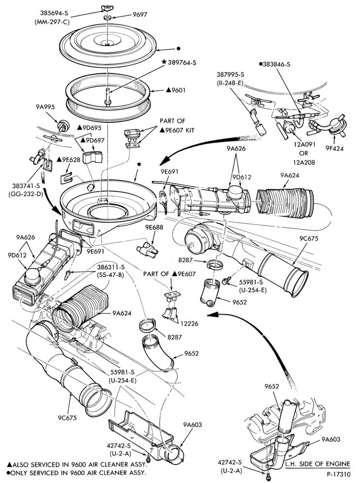 96 - 8 CYL. 5.0L (302 C.I.D.)-Air cleaner