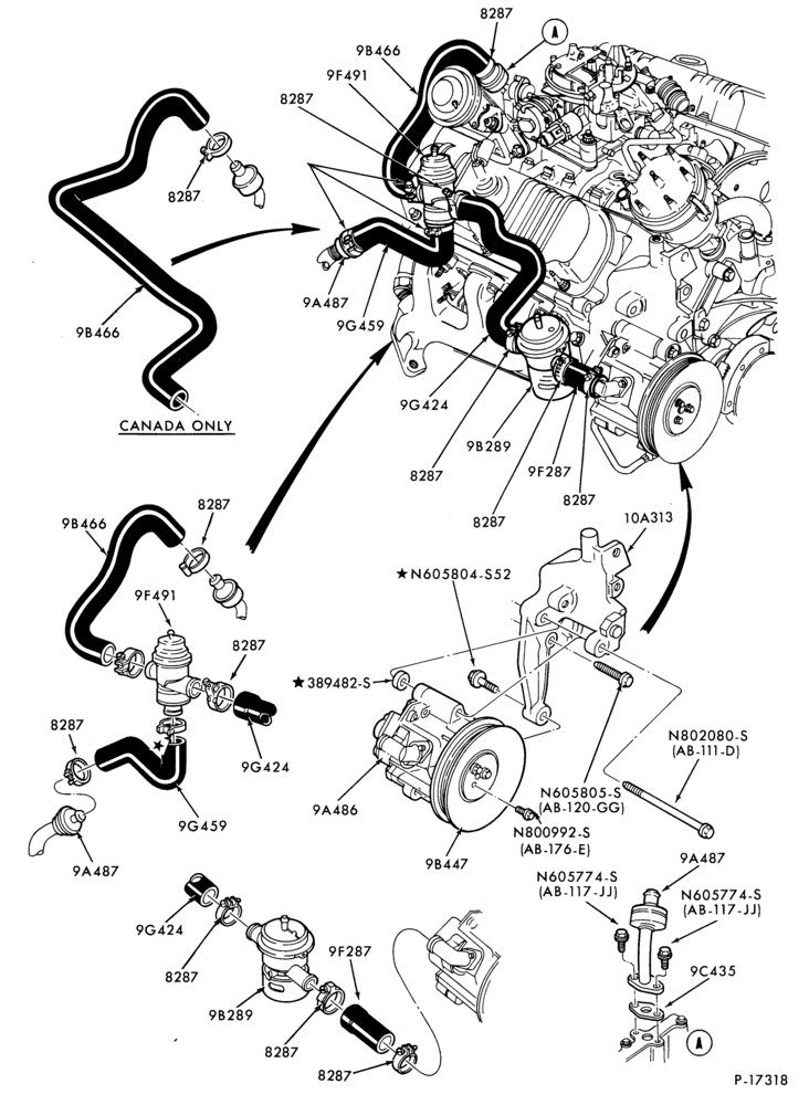 94.2 - 6 CYL. 3.8L (230 C.I.D.)-Thermactor emission (T/E)