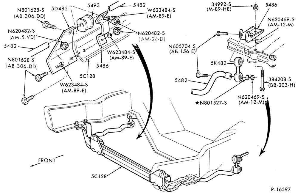 FRAME-FRONT SUSPENSION - stabilizer bar-F100/150-2/W/D