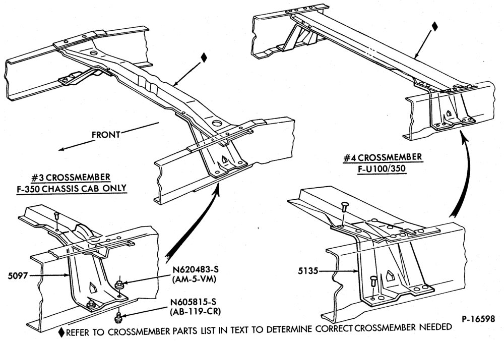 FRAME-FRAME- crossmember reinforcements-F100/350,F(Super