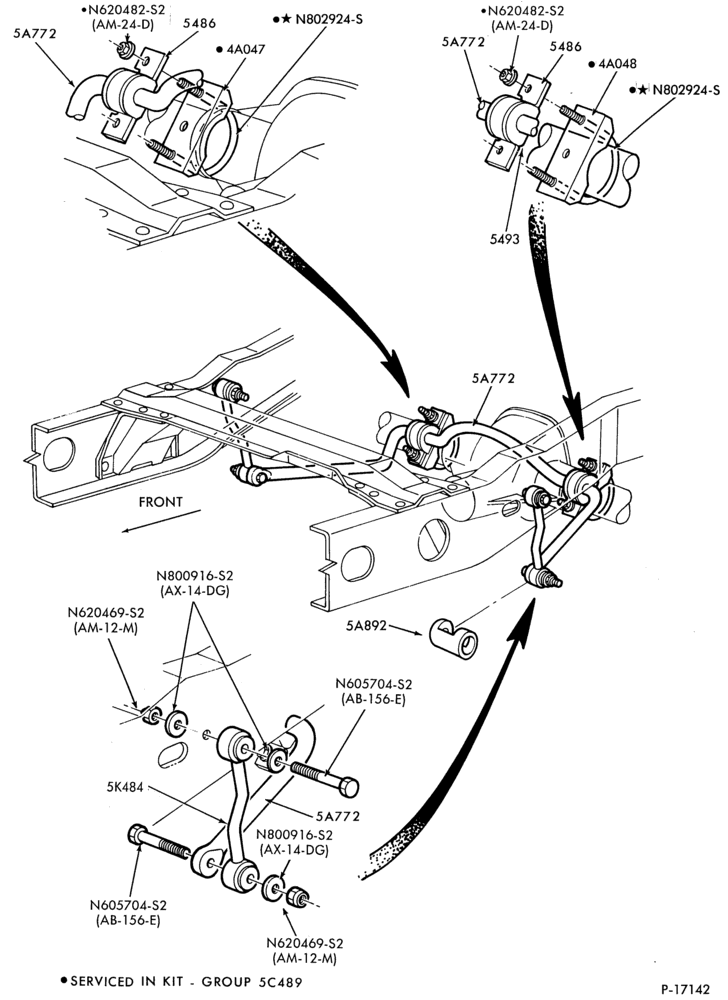 EXHAUST-Rear suspension - stabilizer bar-rear-B