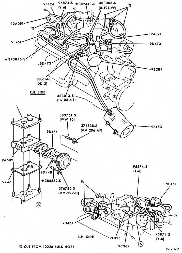94.1 - 8 CYL. 5.8L (351 C.I.D.)-W-GAS-E-F250/350-exc. Calif.- over 8500# G.V.W.