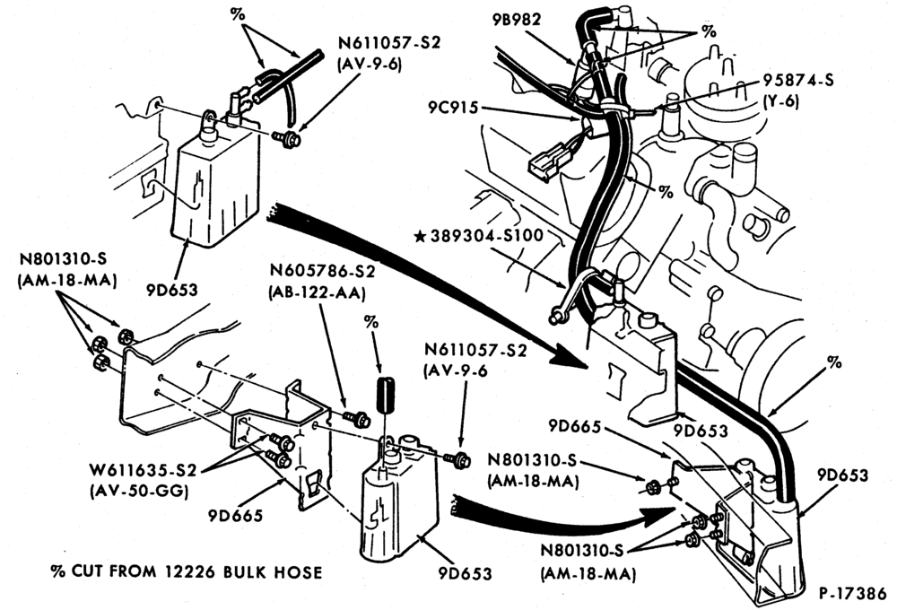 96.1 - 8 CYL. 5.8L (351 C.I.D.)-W-GAS-F100/250,U150-exc. altitude-altitude-2V