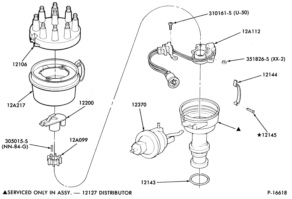 120 - DISTRIBUTOR AND IGNITION SYSTEM-Distributor- 8 cyl. 255