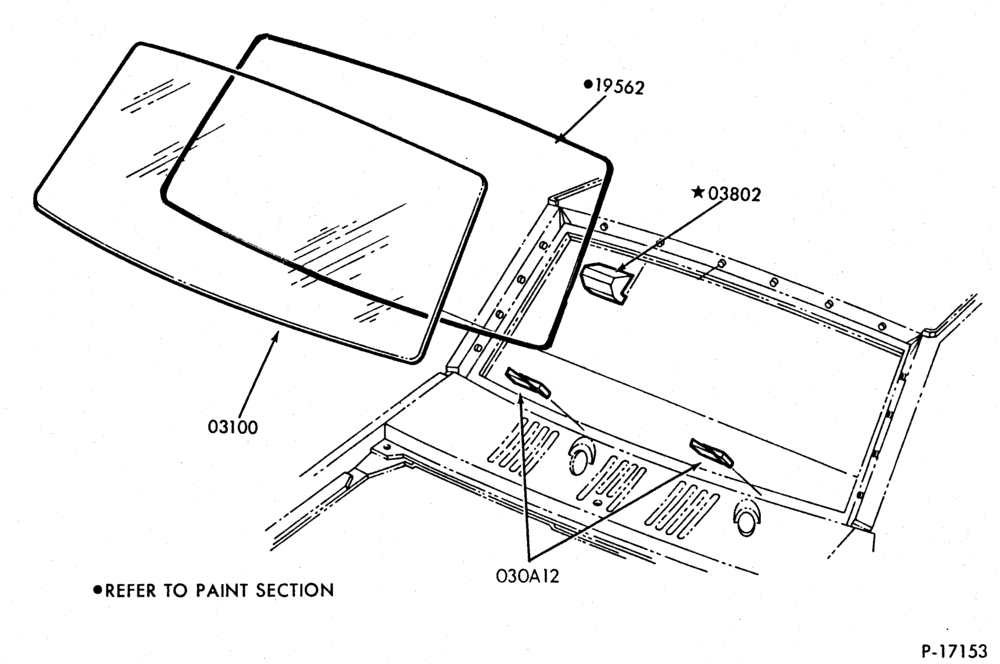 030 - CONSOLE, DASH, WINDSHIELD-Windshield parts-R