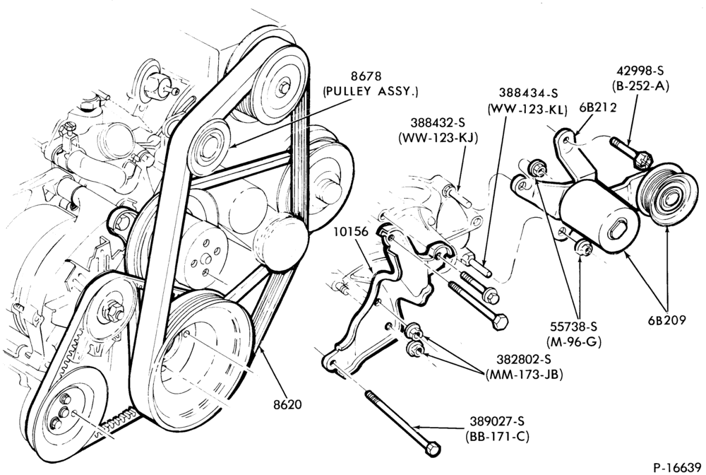80 - RADIATOR, GRILL AND COOLING-BELT TENSIONER - 8 cyl. 302 w/AOT