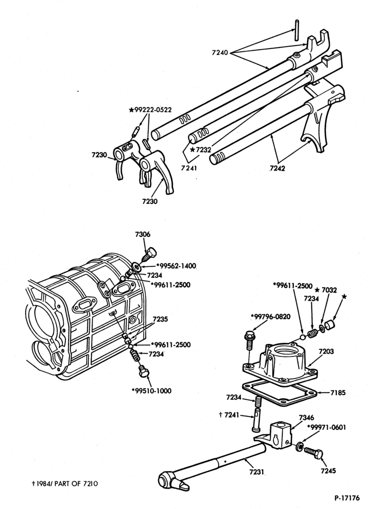 70.4 - INTERNAL PARTS-INTERNAL PARTS - 4 speed- shift forks-B