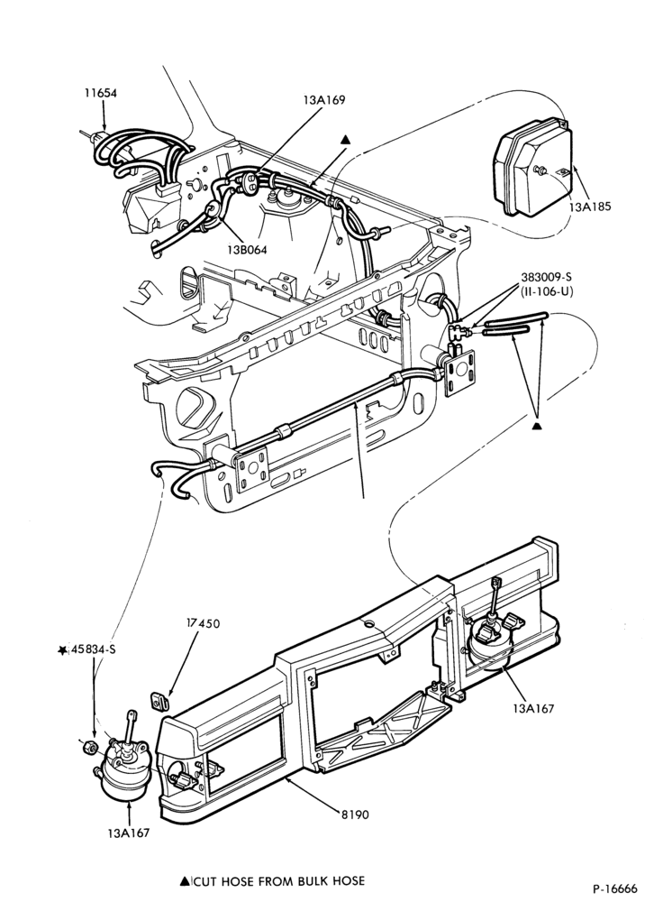 130 - LAMPS-Vacuum controlled headlamp cover system- Thunderbird