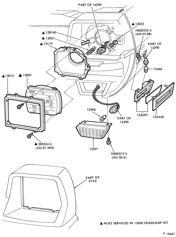 130 - LAMPS-Headlamp, parking and front fender side marker