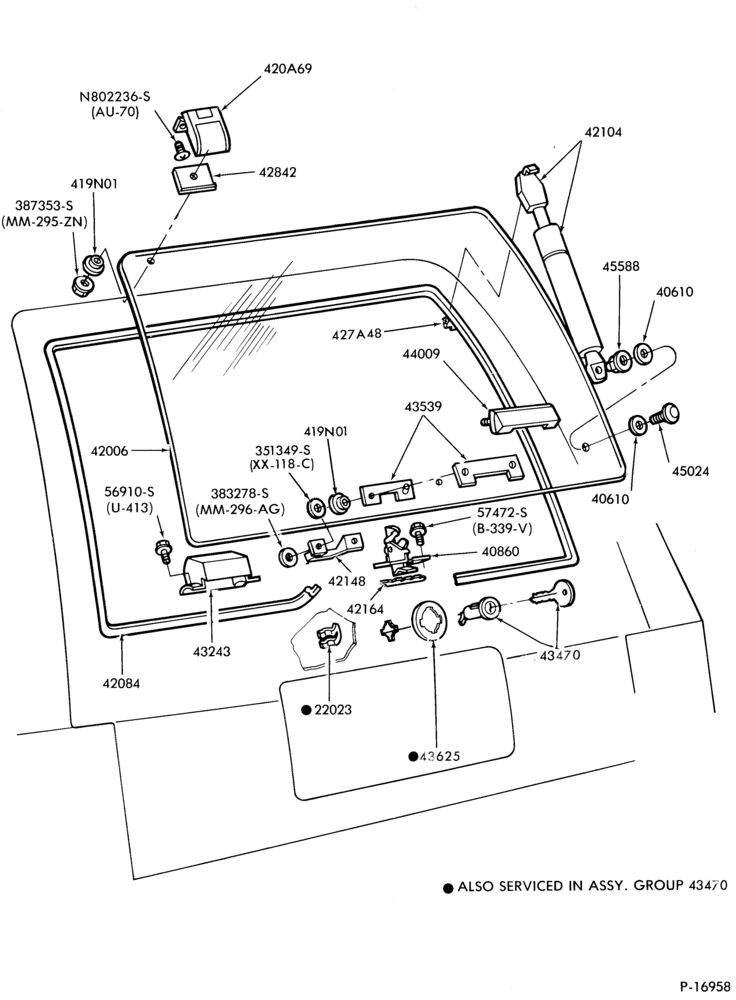 430 - LIFT/TAILGATE, LUGGAGE & BACK WINDOW-Liftgate, window and related parts
