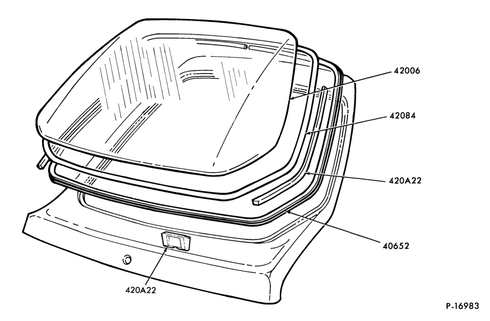 420 - LIFT/TAILGATE, LUGGAGE & BACK WINDOW-Back window