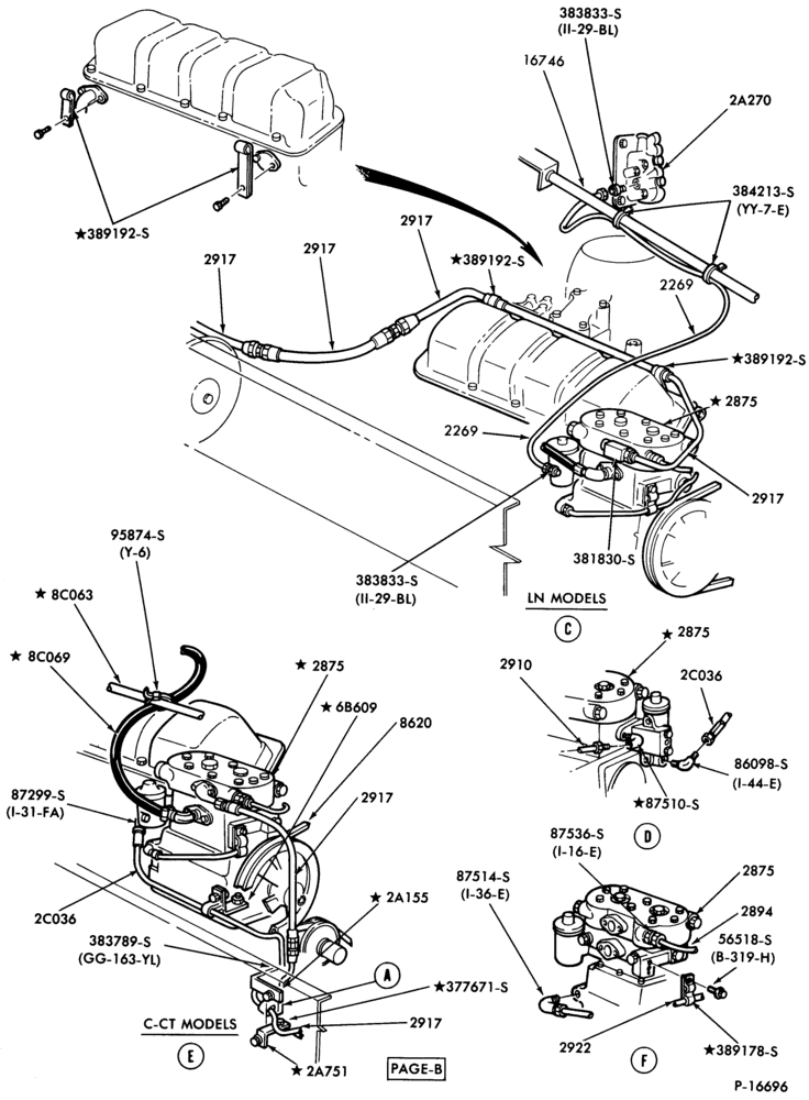 BRAKE SYSTEMS-(1981/87)-8 cyl. 501 Detroit Diesel-Page B-F-FT600/900