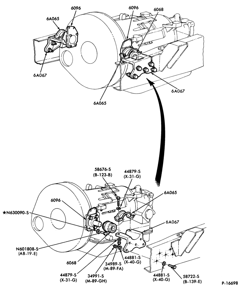 60.1 - 8 CYL. 8.2L (501 C.I.D.) DIESEL DETROIT 990-(rear) LN600/700-auto. trans.