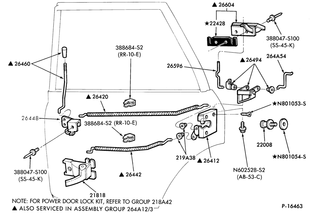 240.1 - BODY SIDES AND QUARTER-Handles & latch parts - rear door