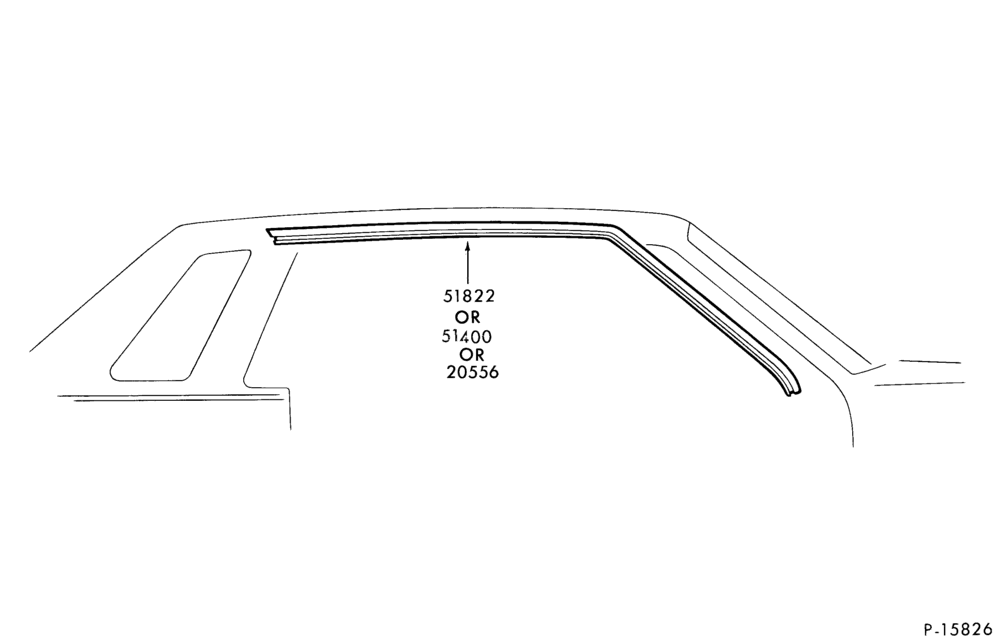 500 - ROOF-Roof side weatherstrips