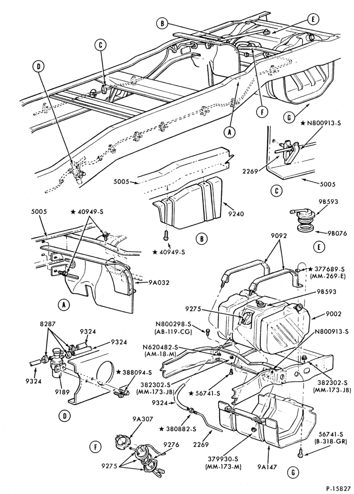 90 - 8 CYL. 5.0L (302 C.I.D.)-GAS-F100/350-w/plastic aft axle tank