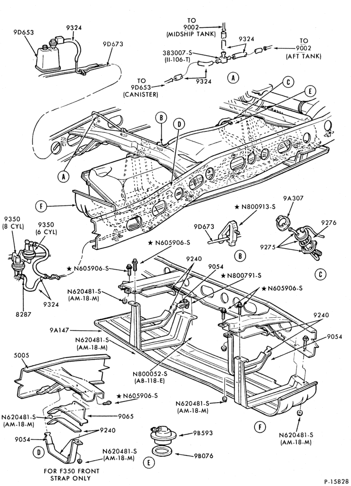 90 - 8 CYL. 6.6L (400 C.I.D.)-GAS-F100/350-w/midship 19 gal. tank