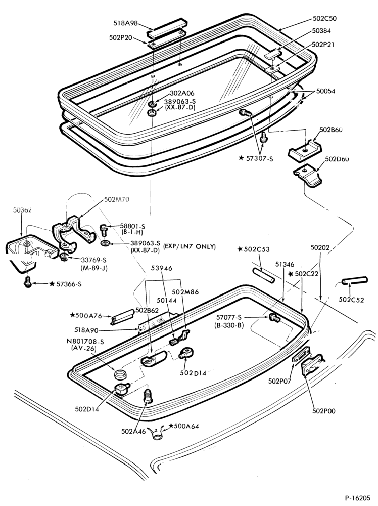 530 - ROOF-Sliding roof - flip-up removable