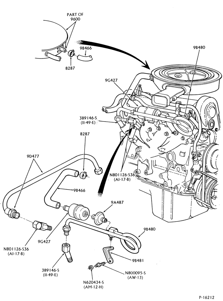 94.1 - 4 CYL. 2.3L (140 C.I.D.)-Thermactor emission (T/E)- pulsed air