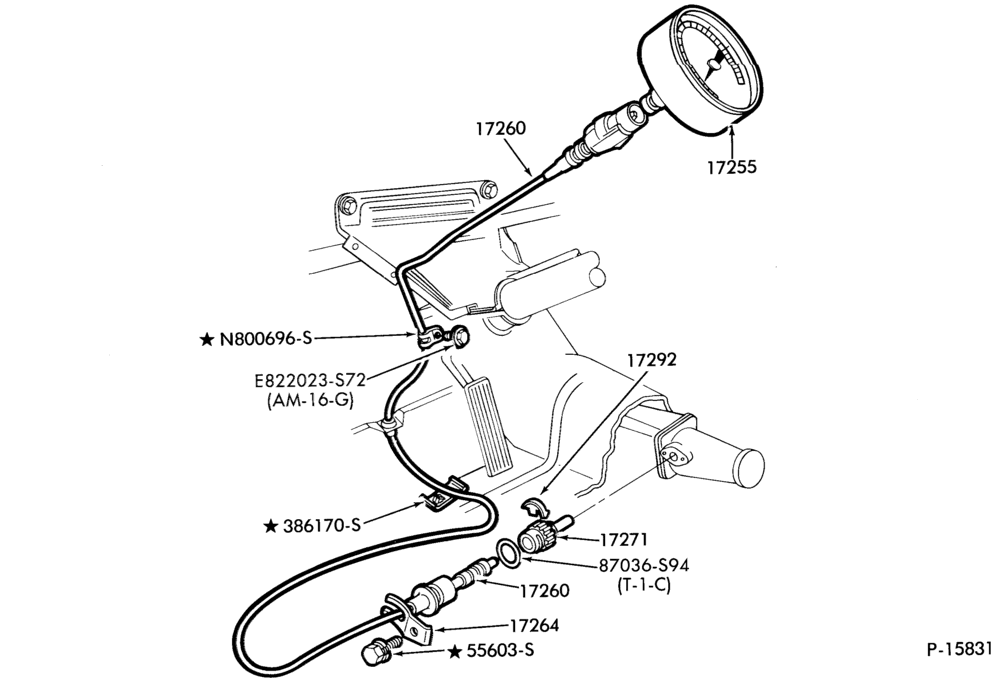 175.2 - SPEEDOMETER, BUMPERS, MIRRORS AND WIPERS-Speedometer cable