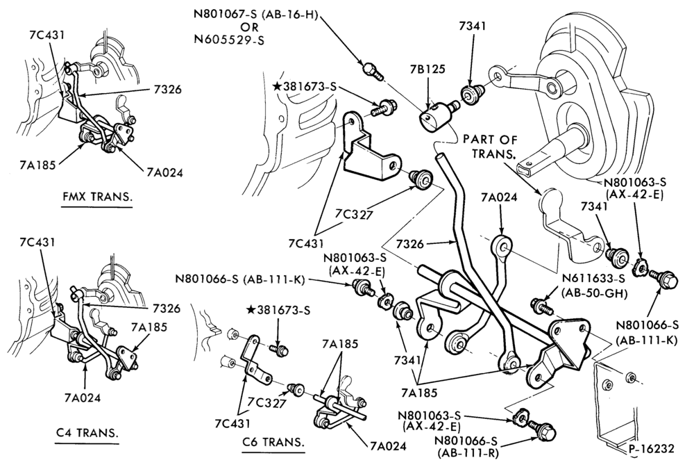 A72 - C/M TYPE - EXTERNAL PARTS-EXTERNAL PARTS - transmission shift controls-A,MA
