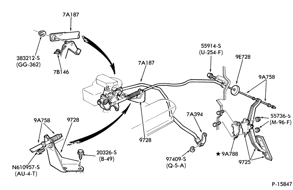 97 - 8 CYL. 4.2L (255 C.I.D.)-Accelerator linkage