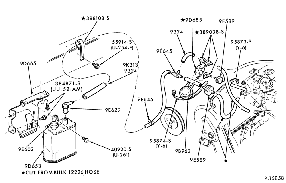 96.1 - 4 CYL. 2.3L (140 C.I.D.) - TC (TURBO)-Fuel vapor canister and related parts