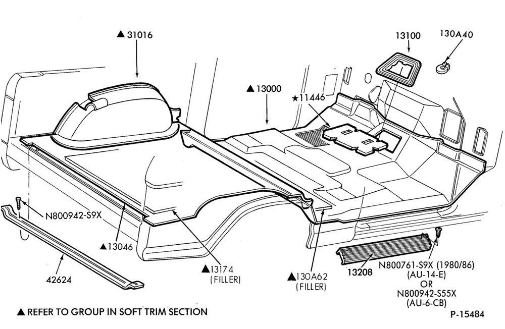 I/T - TRIM-Interior trim parts  - floor carpets-U150