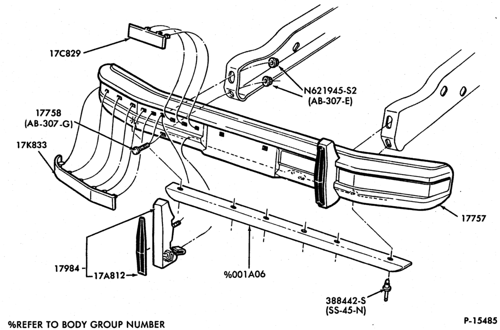 176 - BUMPERS-Bumper parts - rear - front-F100/350,