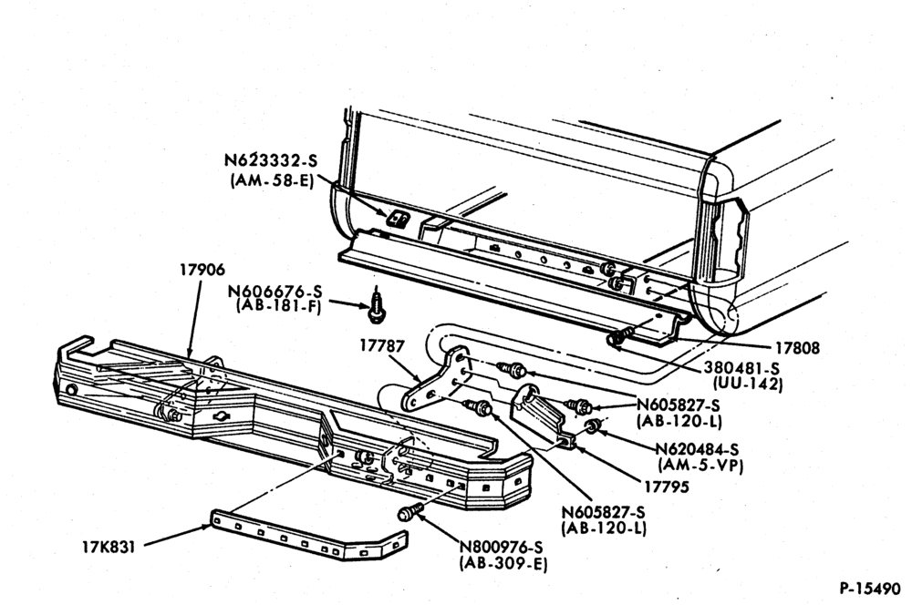 176 - BUMPERS-Rear bumper parts - w/step bumper-U150