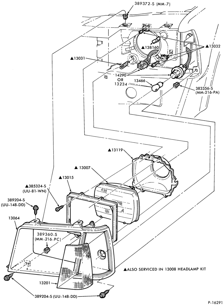 130 - LAMPS-Headlamp, parking and front fender side marker