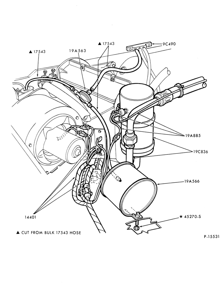 197.1 - AIR CONDITIONING-Compressor Installation  - built  - integral vacuum hoses-6 and 8 cyl.-All