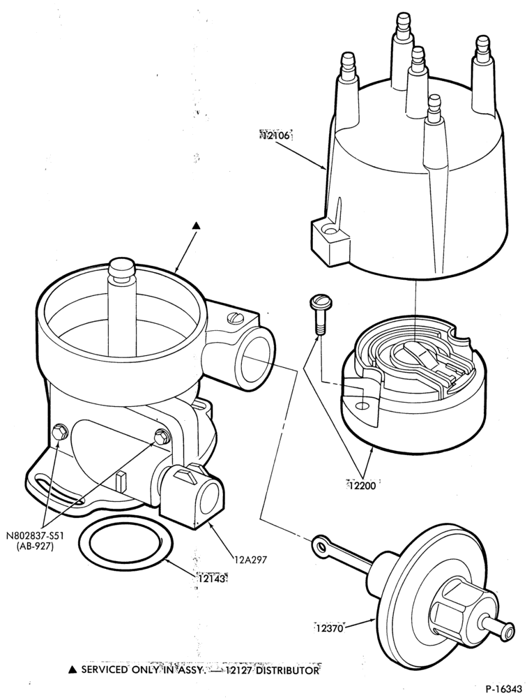 120 - STARTER, IGNITION AND HEADLAMP SWITCHES-Distributor