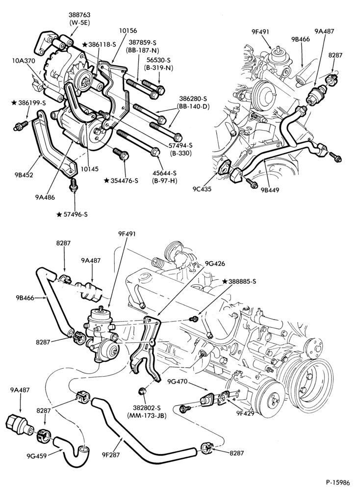 94.3 - 8 CYL. 4.2L (255 C.I.D.)-Thermactor emission (T/E)