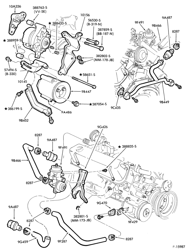 94.3 - 8 CYL. 4.2L (255 C.I.D.)-Thermactor emission (T/E)