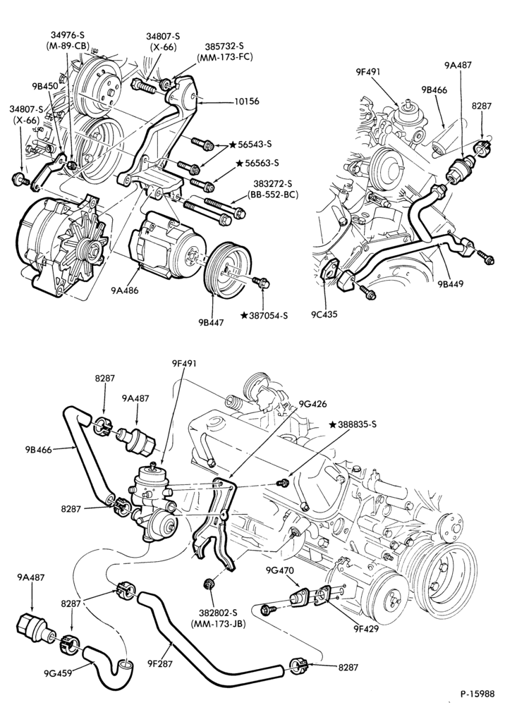 94.3 - 8 CYL. 5.0L (302 C.I.D.)-Thermactor emission (T/E)