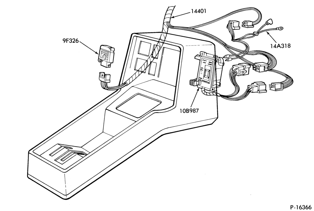 106.1 - DISTRIBUTOR AND IGNITION SYSTEM-Console - warning indicator panel