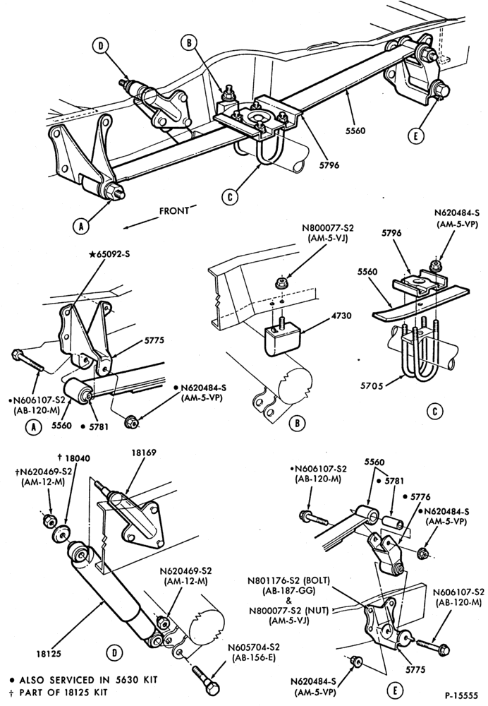 EXHAUST-Rear suspension - with single leaf spring - 4x2-F150