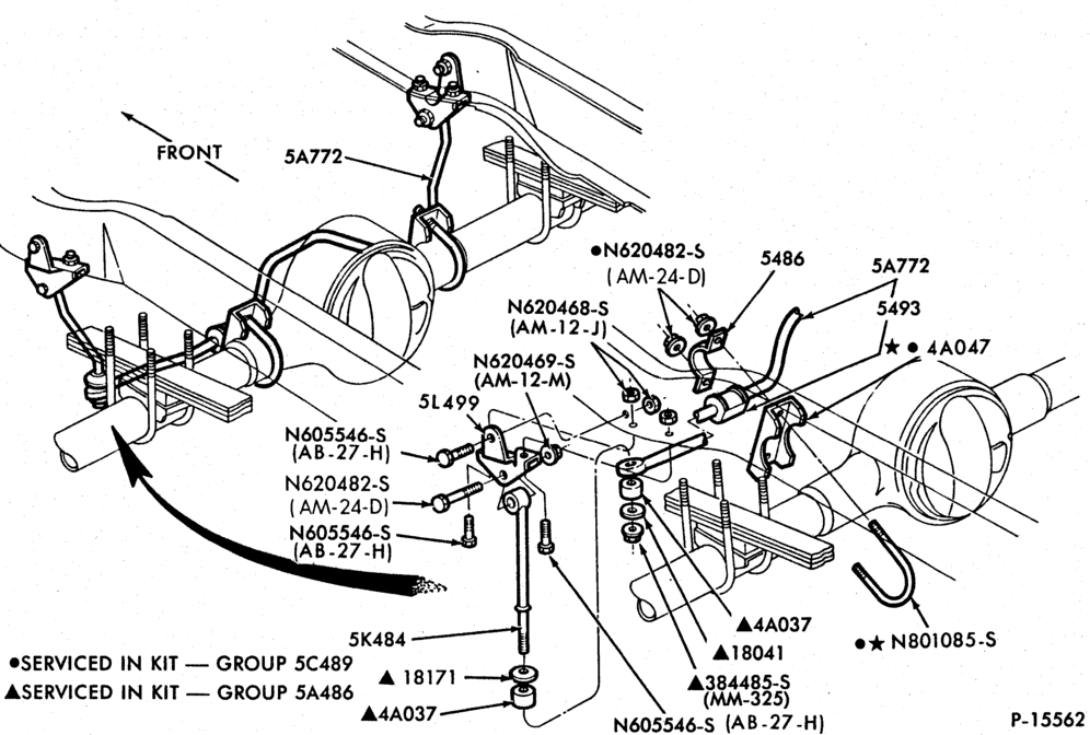 REAR SUSPENSION-REAR SUSPENSION- stabilizer bar-F150-4/W/D