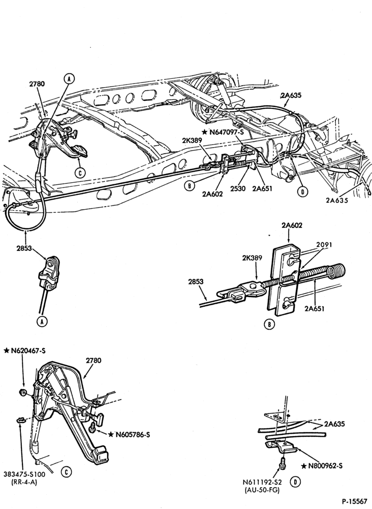 26 - BRAKES-Parking brake system - rear brake mounted-U150