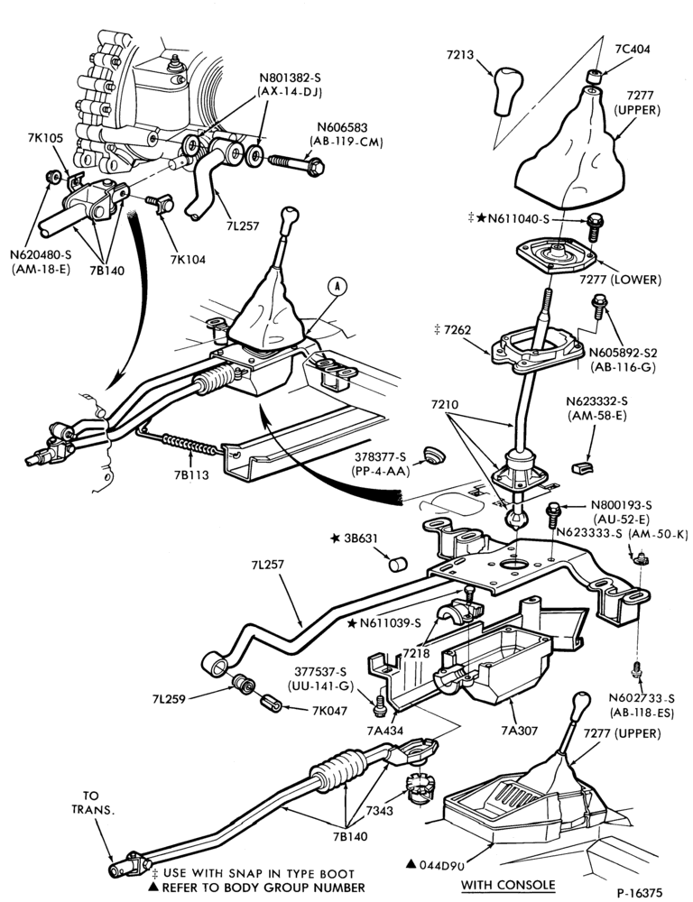 72.1 - EXTERNAL PARTS-Gearshift mechanism - floor mounted-4/S