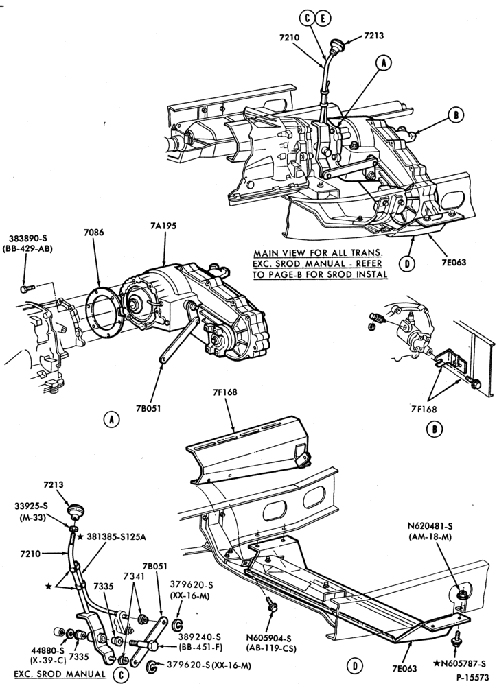 72.1 - C6 TYPE TRANSMISSION-(1980/86) - Part time - shift mechanism-F-U150/350
