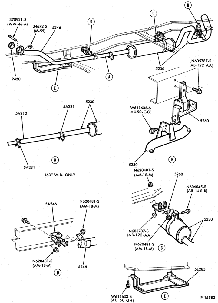 EXHAUST SYSTEM-EXHAUST SYSTEM - 6 cyl. 300 (4.9L)-chassis cab-F250/350
